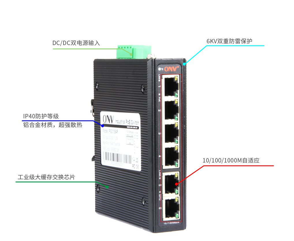 6口千兆工业POE交换机_交换机_工业交换机_交换机原理_交换机配置