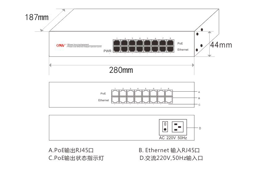 百兆供电器-千兆供电器-供电器